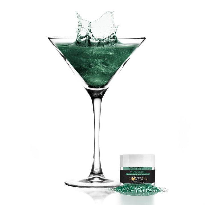 Dark Green Brew Glitter  4 g| Cocktail Beverage Glitter