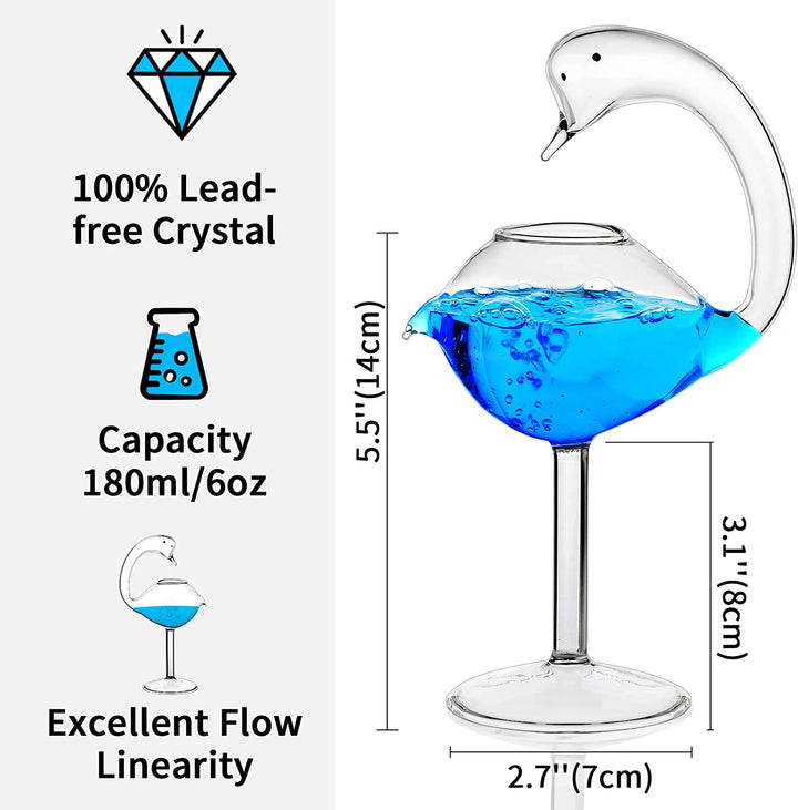 Copas de cóctel de Cisne de 180 ml (SET X 6)