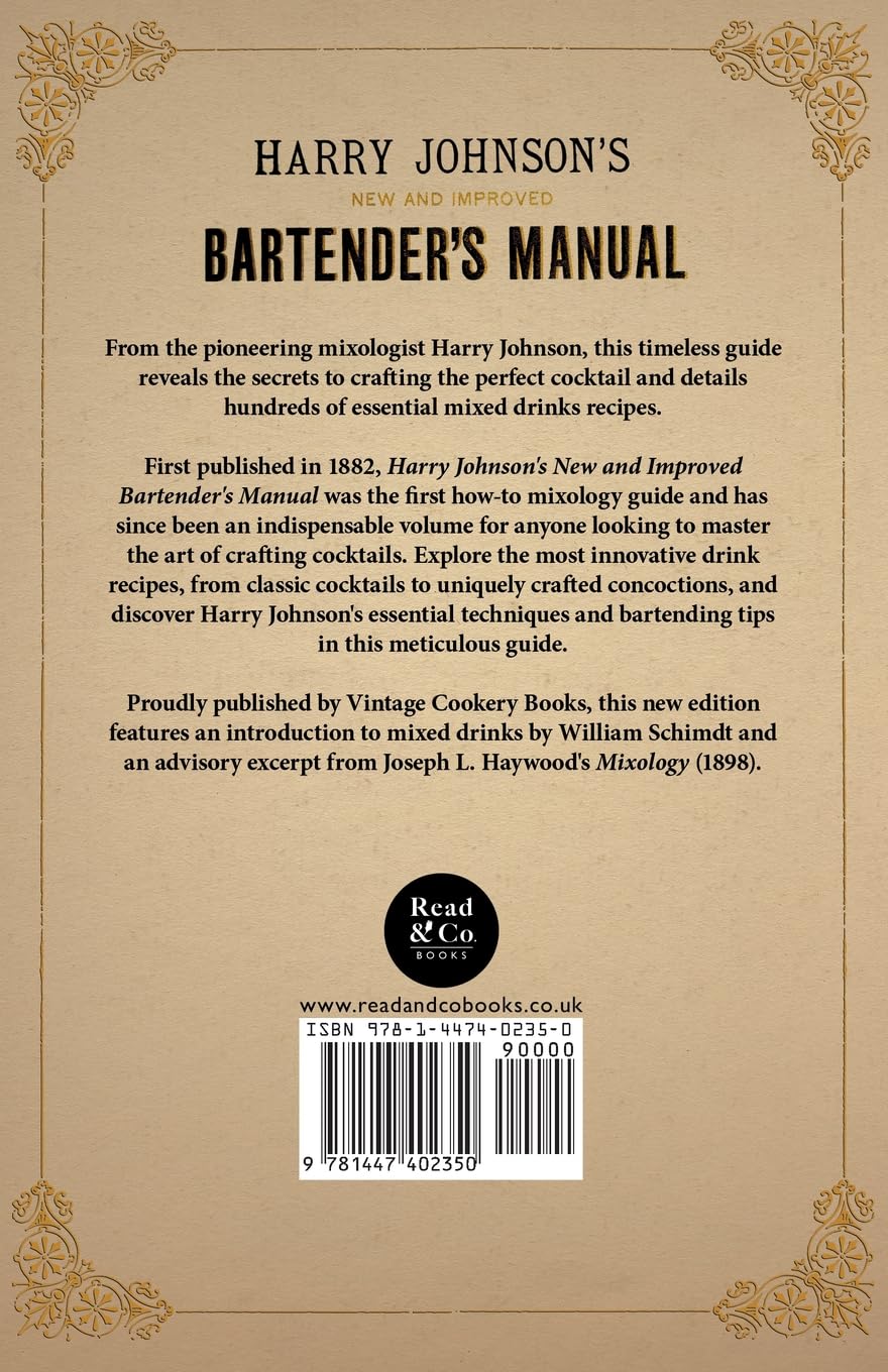 Harry Johnson's New and Improved Bartender's Manual (Tapa blanda)