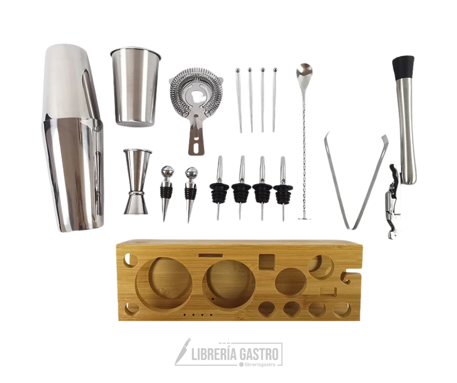 Kit Bartender de 19 piezas c/Boston.