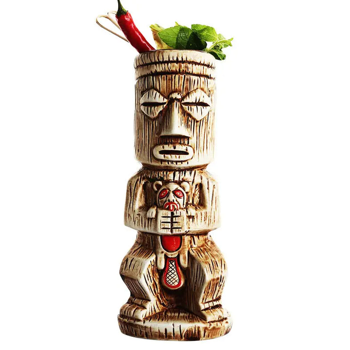 CERAMIC SHAMEFUL TIKI MUG 440ML