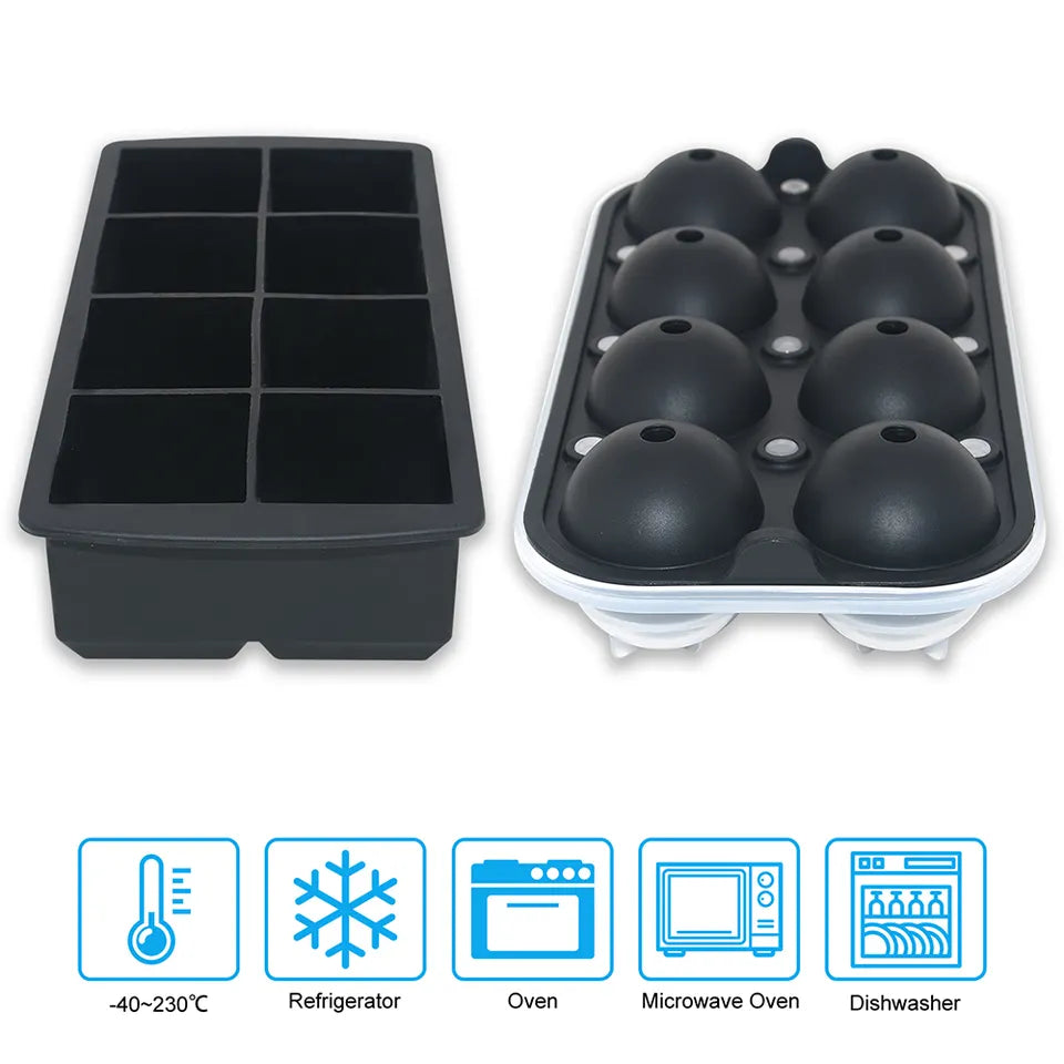 PACK Molde para hacer bolas de hielo / cubos de 8 cavidades y 2 pulgad –  LIBRERIA GASTRO