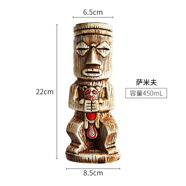 CERAMIC SHAMEFUL TIKI MUG 440ML