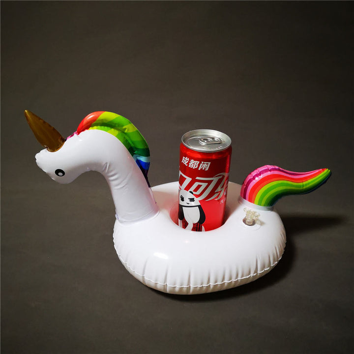 Posavaso flotante inflable de Unicornio, para bebidas.