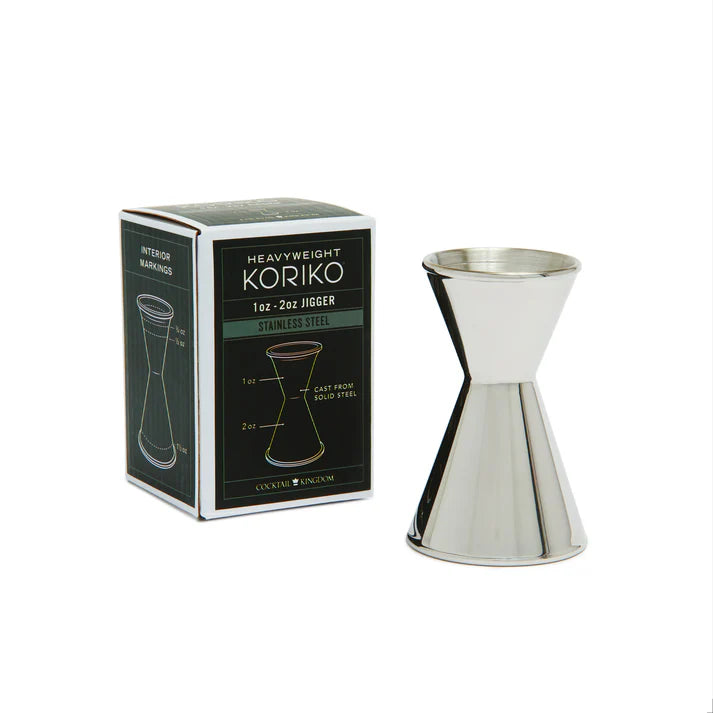 JIGGER KORIKO® DE PESO PESADO. Cocktail Kingdom® 1oz / 2oz