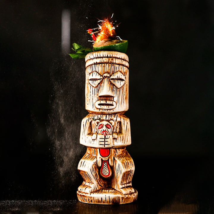 CERAMIC SHAMEFUL TIKI MUG 440ML