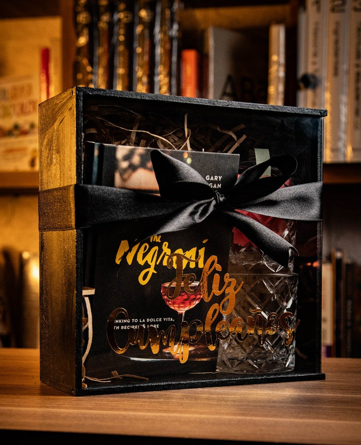 BOX NEGRONI PREMIUN 6 PIEZAS-CAJA MADERA