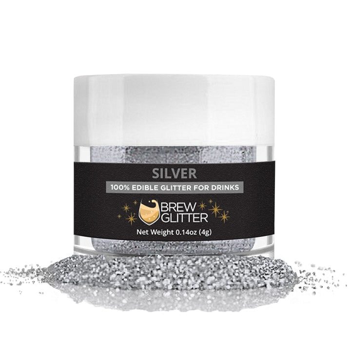 Brew Glitter silver 4 g | Brillo de bebida de cóctel