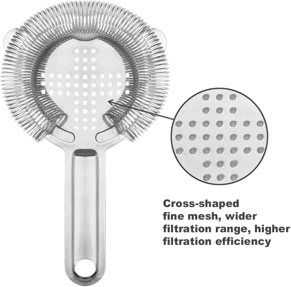 Colador de acero inoxidable con aberturas cruzadas