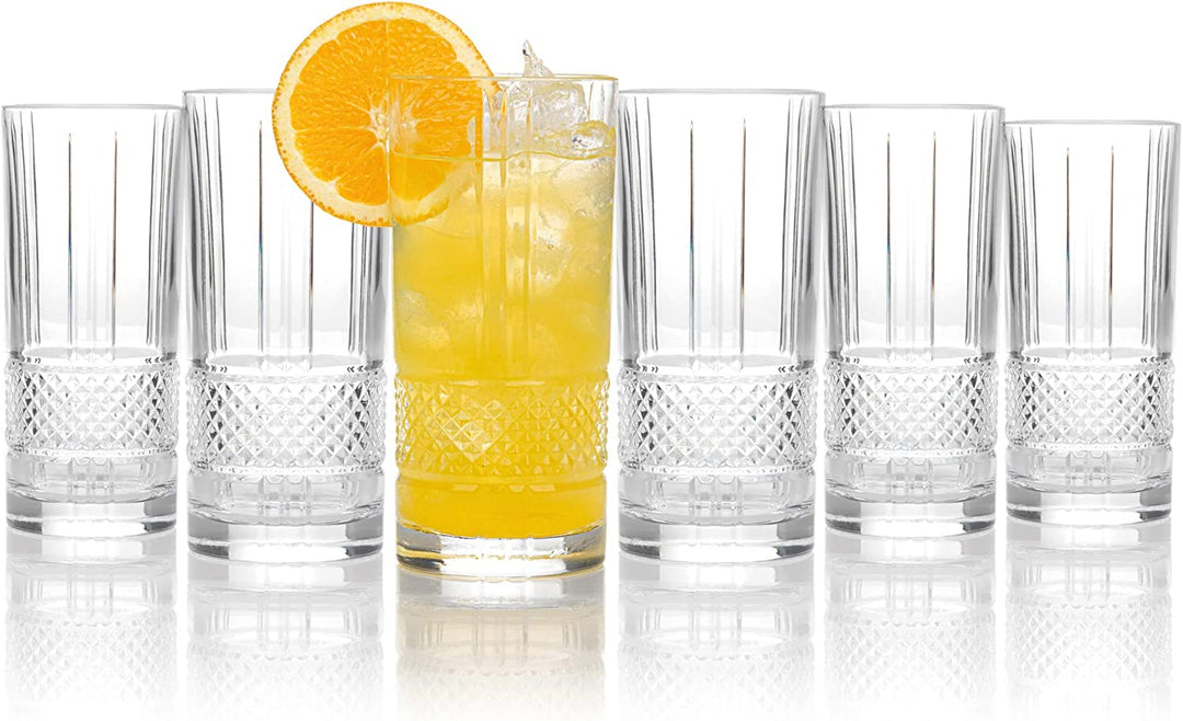 Brillante High Ball Tumbler Set 6Pc 37Cl