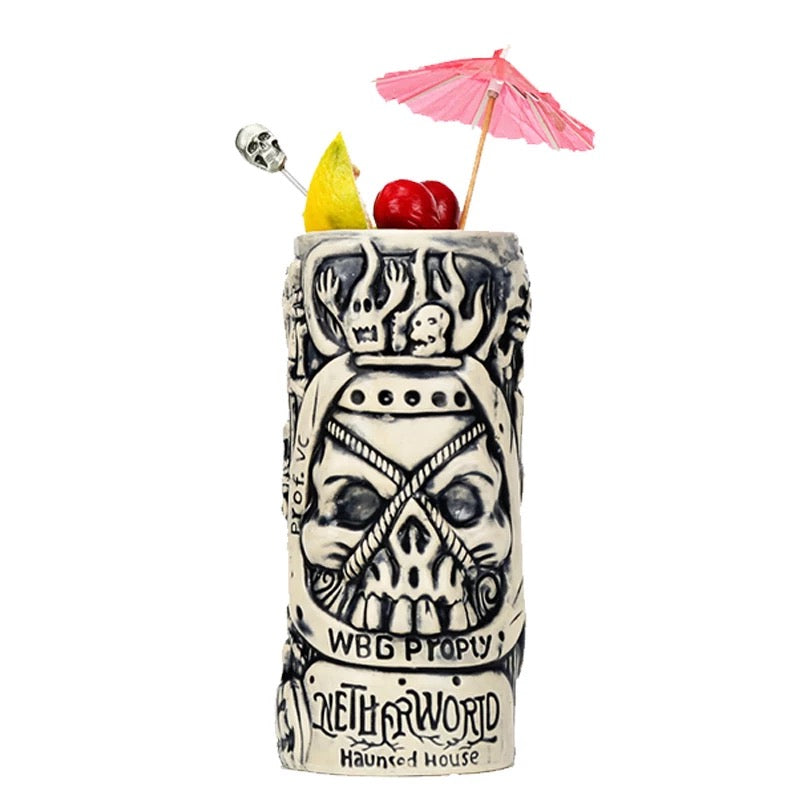 Ceramic Haunted House Tiki Mug 540ml