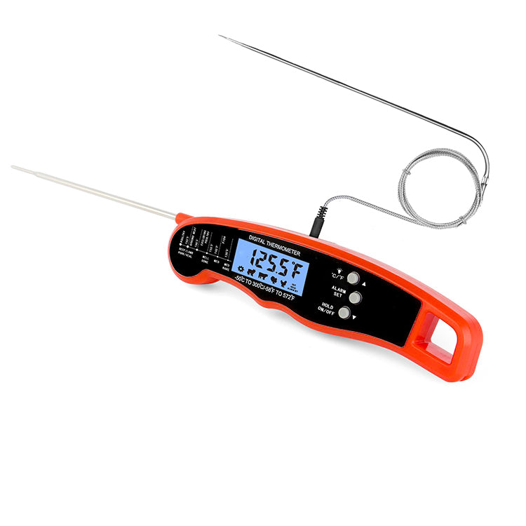 Termómetro digital de carne para cocinar: sonda de horno, termómetro de  temperatura de lectura instantánea, parrilla y freír, freír, aceite,  barbacoa